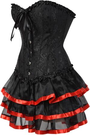 Корсетне плаття Moulin Rouge в готичному стилі з спідницею, корсет, розміри S-3XL (XL, 01 Водяний Мелянок)