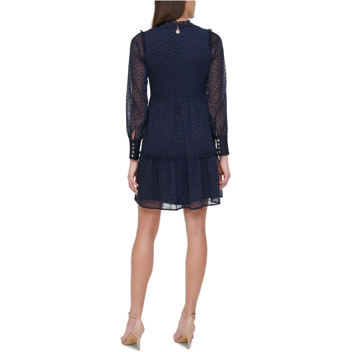 Сукня трапеція Tommy Hilfiger жіноча з довгим рукавом, колір Sky Captain/Black, розмір 42