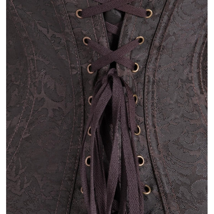 Корсет Steampunk KUOSE для жінок з великою грудьми, штучна шкіра, розміри S-6XL (M, Коричневий-11)