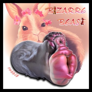 Реалістичний мастурбатор Seckoe Tier Taschenmuschi з анімальною вагіною та анальним тунелем (G6195, Кролик)