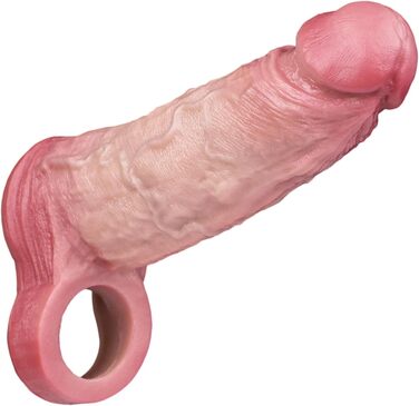 Пеніс-манжета з кільцем для яєчок, м'яка конструкція для збільшення та стимуляції, секс-іграшка для пар (M)