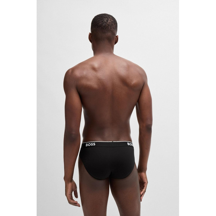 Сліпески BOSS чоловічі 3 шт. з бавовни з логотипами на гумці (S)