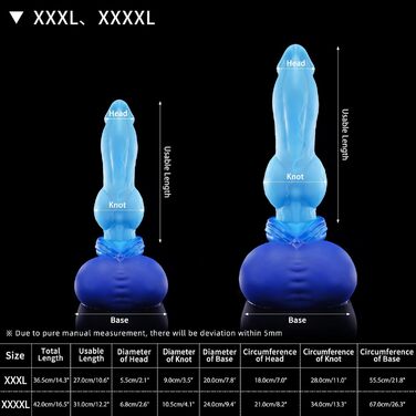 Nothosaur GRAEMEN: Дildo з силікону з присоскою, 24 см, синій (4XL, для чоловіків та жінок)