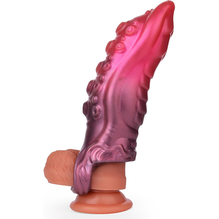 Силіконовий пеніс-чохол з кільцем для яєчок, реалістичний монстр, збільшення ерекції, екстендер, збільшення пеніса, секс-іграшка (M)