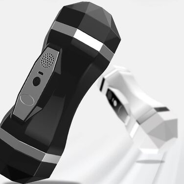 Масажер для чоловіків 2-в-1 з вібрацією, автоматичний та ручний, 12 режимів, чорний