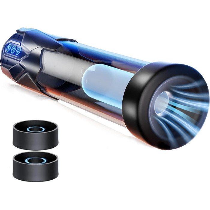 Електрична пеніс-насос Jpscor для збільшення пеніса, мастурбатор з 5 рівнями вакууму, водонепроникний (IPX6), 2 силіконові насадки