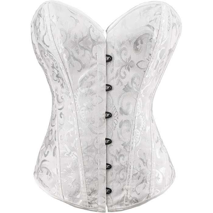 Жіноче корсетне бюстгальтер PAUSUNA з квітковим принтом, шнуруванням, баскським стилем, для формування силуету, білий, 34 розмір