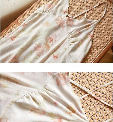 Нічна сорочка для жінок PBHGMGEBLV - сексуальна піжама з відкритим верхом та шлейками, біла, розмір M (52.5~60кг)