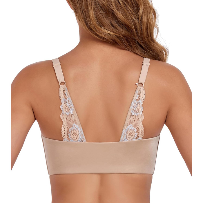 Леморосі: Безшовний бюстгальтер без кісточок, мультивей, на спину, з передньою застібкою, великі розміри, сильний утримання, повна чашка, комфортний, класичний бралетт для повсякденного носіння, 95E, бежевий