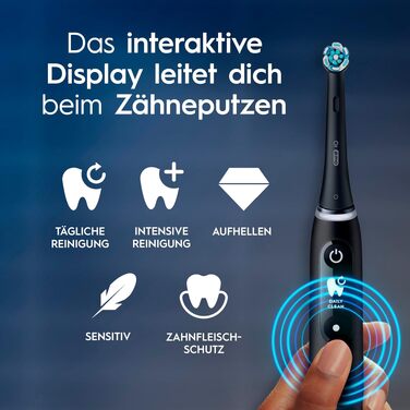 Електрична зубна щітка Oral-B iO Series 6 (Black Lava/Pink Sand), 5 режимів чищення, набір з 3 насадок та дорожнім футляром