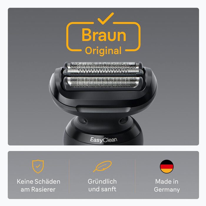 Запасна голівальна сітка Braun Series 5 54B для електробритв, чорна — оригінальний аксесуар Made in Germany