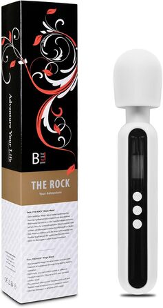 Вібратор 'THE ROCK XL' 23,5 см з дисплеєм - Масажер для жінок з преміум-силікону. Іграшки для дорослих, секс-іграшки для пар, дildo, Magic Wand білий