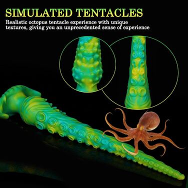 Анальний дилда MACQIU з щупальцями, екстремально велика, для чоловіків та жінок