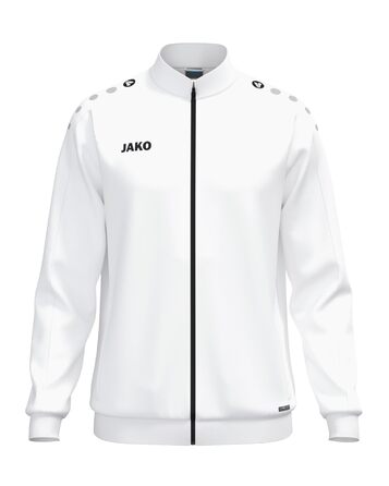 Спортивна куртка JAKO One унісекс із переробленого поліестеру з функцією Keep Dry для тренувань та відпочинку, біла, розмір XL