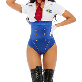 Костюм пілота Forplay In Control - сексуальний жіночий костюм, блакитний, M-L