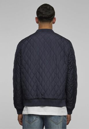 Чоловіча стібана куртка Urban Classics Diamond Quilt, темно-синя, розмір 5XL