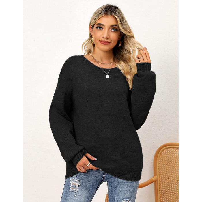 Чоловічий зимовий в'язаний светр Heekpek Pullover Daen, кольоровий блок, чорний, розмір XL