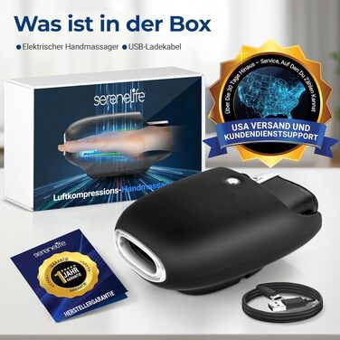 Електрична масажна маска для очей SereneLife з підігрівом, Bluetooth, вібрацією та охолодженням для зняття втоми та покращення сну
