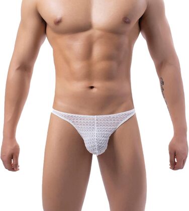 Чоловічі труси-стрінги Faringoto з сітки, дихаючі, сексуальні, біли/Opulenter Garten (L)