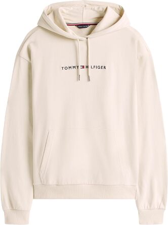 Чоловічий світшот-худі Tommy Hilfiger з принтом Newsprint, бежевий, розмір XXL