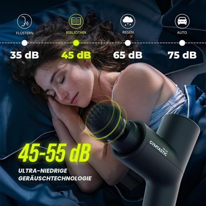 Перкусійний масажер Massagegun з підігрівом головки для шиї, плечей та спини, 6 насадок, 6 рівнів інтенсивності, глибокий тканинний масаж