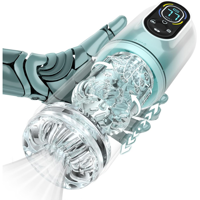 Мастурбатор для чоловіків з телескопічною функцією, вібрацією та насосом - мастурбатор для чоловіків