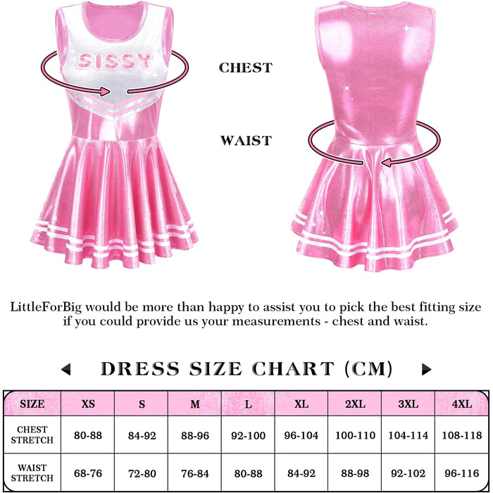 Комбінезон без рукавів LittleForBig для жінок, стилі челіст, сісі, блискучий металік, облягаючий міні-плаття рожевого/пурпурного кольору (рожевий, XS)