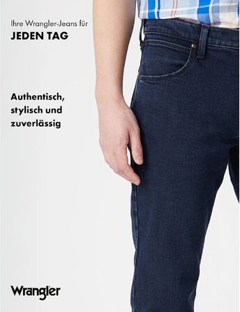 Чоловічі джинси Wrangler Regular Fit Regular - середня посадка, синьо-чорні, W34 L32