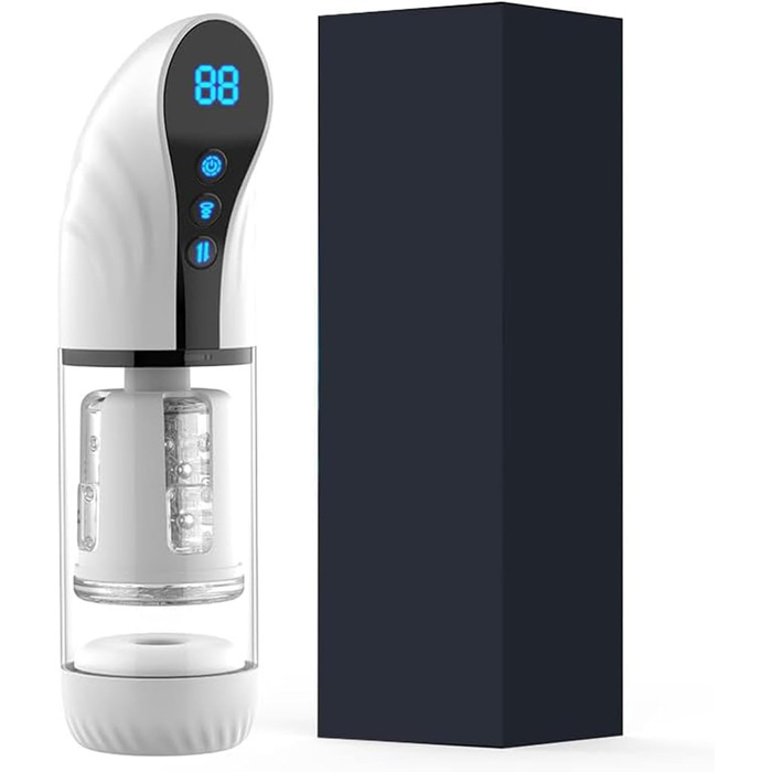 Масажер для чоловіків 2-в-1 з помпою для збільшення, 9 режимів, LCD-дисплей, автоматичний