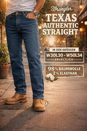 Чоловічі джинси Wrangler Texas Regular Fit Stretch, прямі денімові штани з бавовни, колір Darkstone (Темно-сірий), 34W / 32L