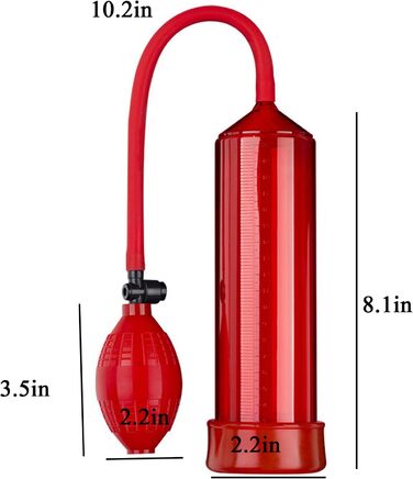 Ручний пеніс-насос TRQOYTU з мірною шкалою та помпою. Тренажер для стимуляції та збільшення пеніса. Іграшка для дорослих.