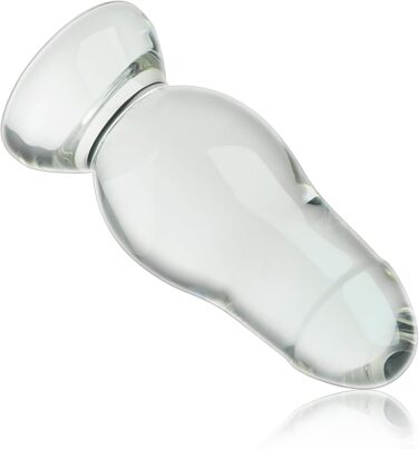 Анальний плагін Glas Kristall від SXOVO: скляний дildo для масажу простати та G-точки, стимулятор анального сексу для жінок, чоловіків та пар (M) 14см, 5.7см