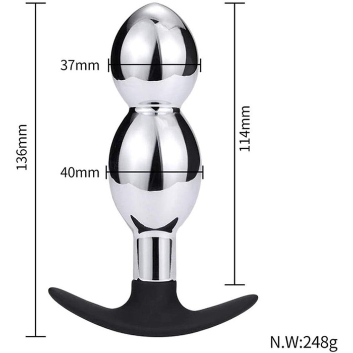 Анальний дildo з нержавіючої сталі для дорослих - SM іграшки для жінок та чоловіків
