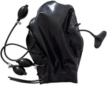 Костюм з латексу Gaylop з маскою та надувним шлангом, чорний