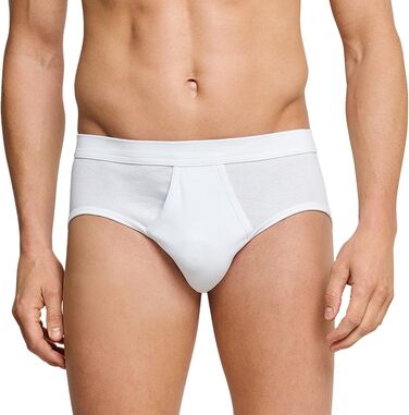 Труси чоловічі Schiesser з вирізом, рифлений трикотаж, білі, 4 штуки в упаковці, розмір L