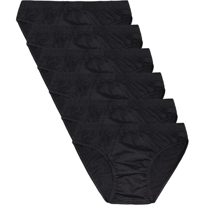 Слип/Боксер Liabel для чоловіків з натуральної бавовни, 3XL, 6 шт. в упаковці, чорний (Art. 959)