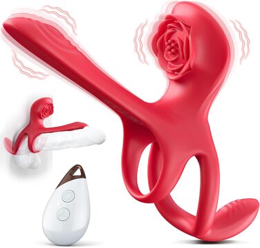 Вібратор для чоловіків 2-в-1 з 7 режимами вібрації. Електричний пеніс-тренер, кільце для статевого члена. Інтимні іграшки для чоловіків, пар та жінок.