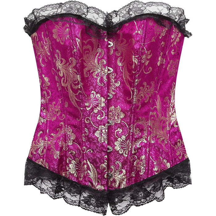 Жіноче корсетне приглушення грудей, корсет-топ, корсетний тренажер талії, жіночий корсет з мереживом, червоний (6XL)