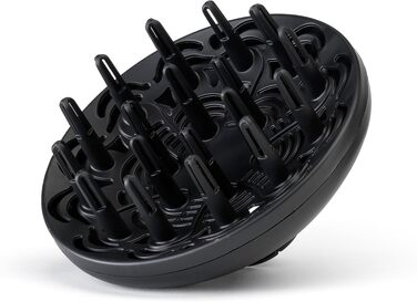 Фен для волосся BaByliss Turbo Smooth D572DE, 2200 Вт, з іонізацією та дифузором, 3 температурні режими, чорний