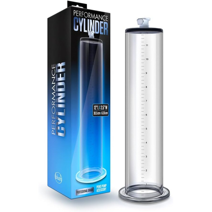 Прозоре трубкове з'єднання NAIXBTY для пеніс-помп з шкалою. Заміна для збільшення пеніса, покращення ерекції. Аксесуар для чоловічих інтим-іграшок (9 * 1.75inch)