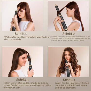Мультистайлер для волосся 5 в 1 UKLISS Airstyler: фен, вирівнювач, круглий браш та локони, чорний