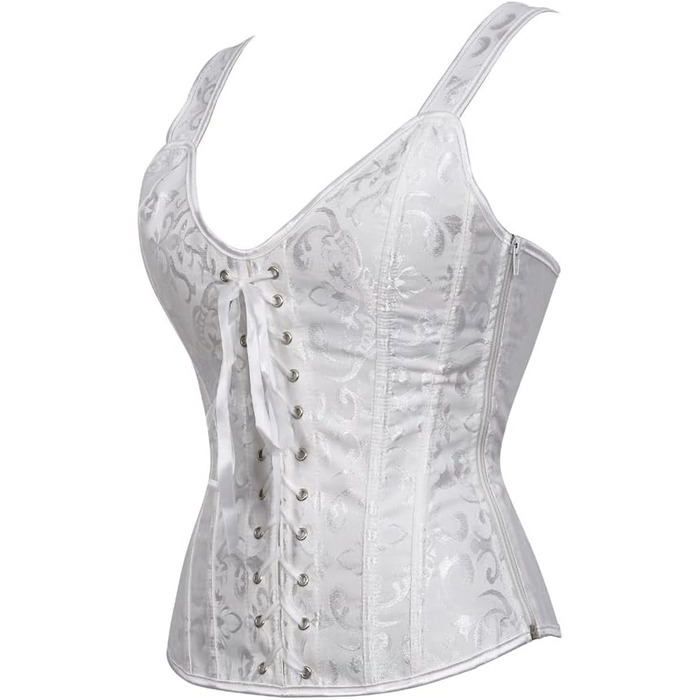 Корсет для жінок Grebrafan з підтримкою грудей, білий, розмір 28-30