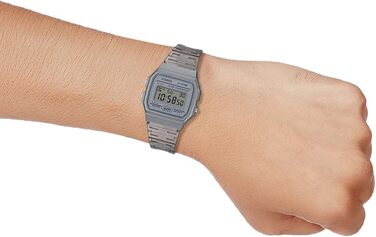 Цифровий унісекс годинник Casio Collection у сірому кольорі
