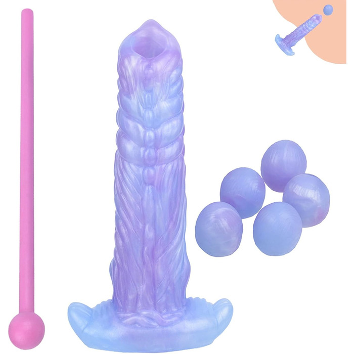 Анальний дилдо Axcroo з 5 кулями - дилдо для ануса, вагінальне яйце, анусна перлина, мастурбатор для жінок та чоловіків