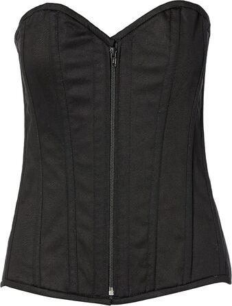 Корсет Daisy Corsets чорний бавовняний з суцільними ребрами жорсткості, розмір 6X