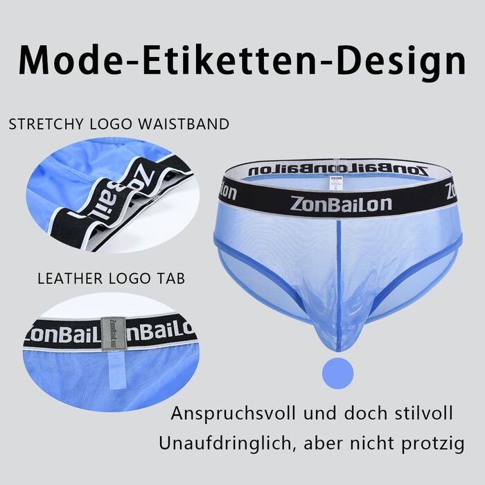 Сліпекс для чоловіків YAHWULAI: сексуальна та зручна білизна з великим кишеньком (чорний, синій, темно-сірий)