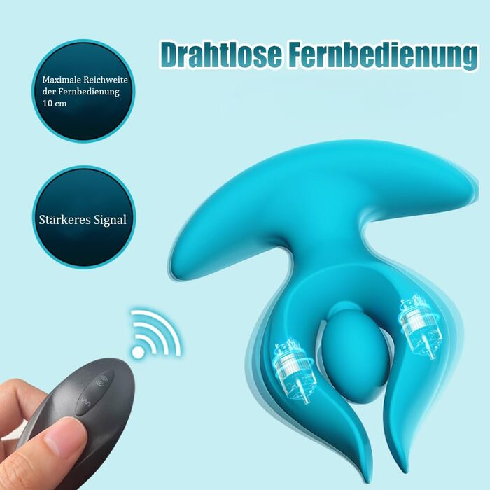 Анальний вібратор Jpscor з повітряним насосом, 10 режимів, для чоловіків та жінок, синій