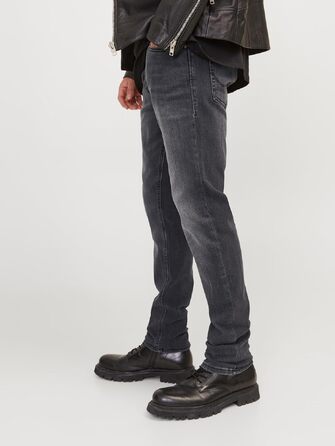 Чоловічі джинси Slim Fit Jack & Jones JJIGLENN чорного кольору, денім