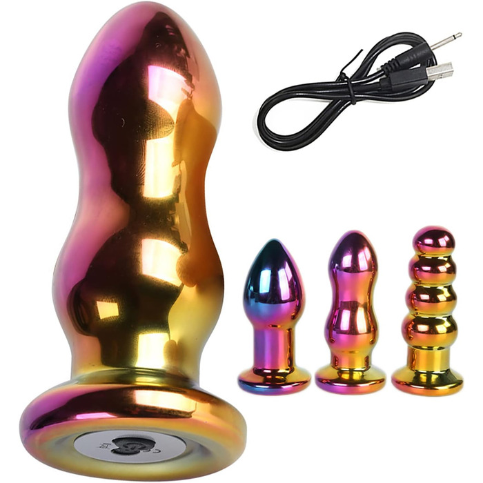 Скляний анальний дildo з вібрацією SreaAss - 3 стилі, 10 режимів, USB-зарядка. Іграшки для дорослих для жінок та чоловіків