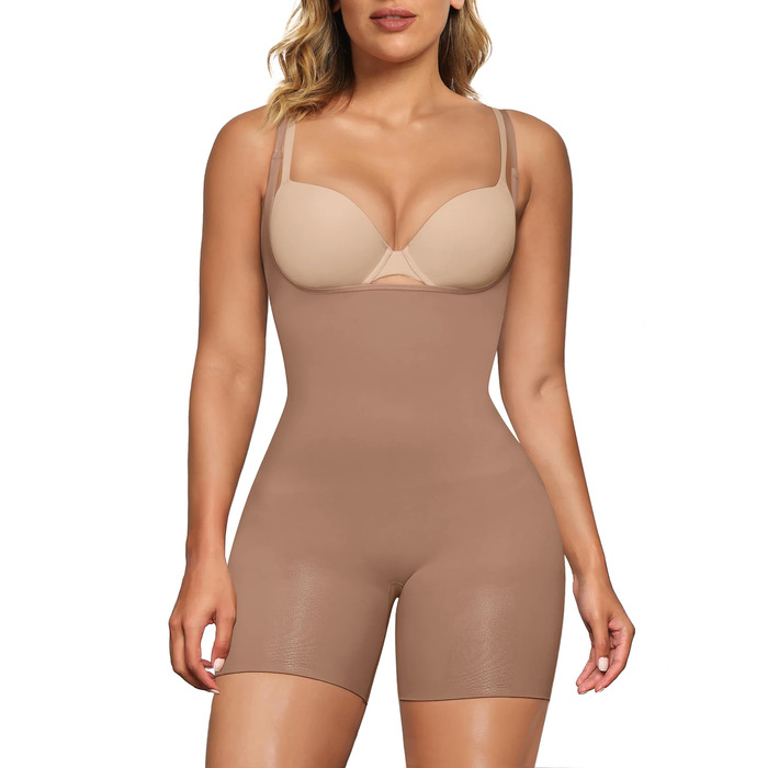 SHAPERX Формотворчий боді для жінок, спідниця Sienna-Shorts, XXS-XS